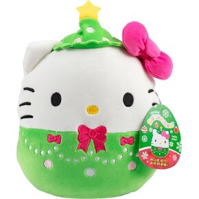 Squishmallows Original 8-Inch Hello Kitty Christmas Tree - Official Jazwares Christmas Plush - Collectible Soft & Squishy Sanrio Stuffed Animal Toy - Add to Your Squad - Gift for Kids, Girls & Boys