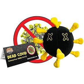 GIANTmicrobes Dead Covid Plush – Limited Edition Version Covid Virus, Great Gift for Family, Scientists, Educators, Healthcare Workers, Includes a Fun Fact Educational Card