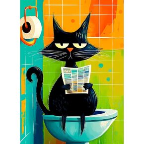 Bgraamiens Puzzle-Whimsical Cat-1000 Piece Funny Cat Animal Puzzle,Modern Art Puzzle Cartoon Cat Puzzle 1000 Pieces Puzzle for Adult