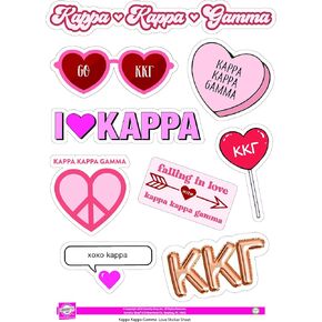 Kappa Kappa Gamma - Sticker Sheet - Love Theme