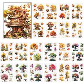 Alideco Vintage Scrapbook Stickers Set Retro People Flowers Sticker Book for Adults Sticker journaling Stickers for Scrapbooking Tweezer 20Sheets/160Pcs (xiayuqianshuo)