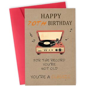 70th Birthday Cards Gifts for Men Women, Happy 70th Birthday Gifts for Her Him, Retro 70th Bday Decorations Idea for Mom Dad Grandpa Grandma, Funny 70 Years Old Gifts for Husband Wife
