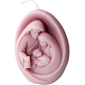 Grainrain Jesus Virgin Mary Silicone Candle Molds for Candle Making Wax Soap Making Mould Moldes de Silicona para Velas moldes Jabones Create 3D Candles for Home Decoration and Gifts (F18-SXY305)