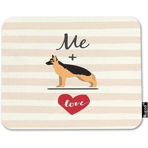 Mugod Mouse Pad Me بالإضافة إلى الراعي الألماني على قدم المساواة ديكور ألعاب اللوحة الماوس المستطيل غير القابل للانزلاق من موسباد لأجهزة الكمبيوتر المحمولة 7.9x9.5 بوصة