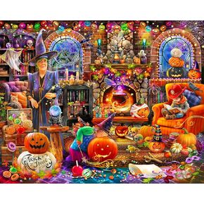 Springbok's Grandma's Halloween Party 1000 Piece Jigsaw Puzzle for Adutls Featues a Whimsical Halloween Scene for Puzzlers of All Ages