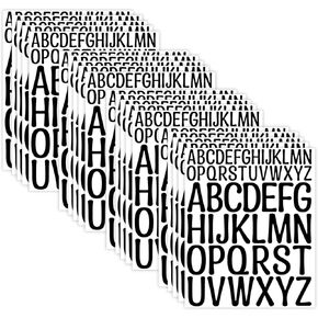 1040pcs Letter Stickers 20 Sheets 2+1Inch Alphabet Stickers Vinyl Stick Black Self Adhesive Waterproof for Bulletin Board Letters Kit Mailbox Numbers Labels DIY Crafts Art Making(Black)