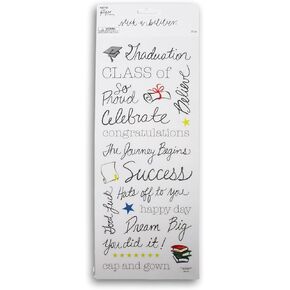 Graduation Handwritten Stickers for Journaling, Scrapbooking, Cardmaking, Arts & Crafts - 22 Pieces