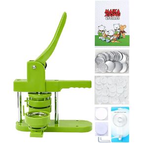 Button Maker Machine, DIY Pin Button Maker Machine,75mm(3 inch) Button Pin Maker Machine Kit with Free 100pcs Button Parts&Circle Cutter&Wrench Gadget