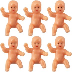 30Pcs King Cake Babies 1.2inch Mini Plastic Babies，Suitable for Baby Shower Ice Cube Games Mardi Gras Party Decorations (Latin)
