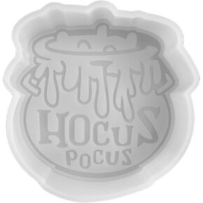 Hocus Three Witch Sisters Cauldron Pocus Silicone Car Freshie Mold Halloween Smell Children Fall 3.9x4.1x0.8" Aroma Beads Oven Safe DIY