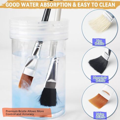 26PCS Painting Brushes Set, 5 Sets of Professional Painting Brushes for Acrylic Painting, Artist Paintbrushes for Body Face Rock Canvas, Kids Adult Drawing Arts Crafts Supplies in Saudi Arabia