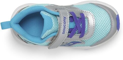 Saucony Ride Jr Sneaker, Navy/Citron, 7.5 Wide US Unisex Little_Kid in Kuwait