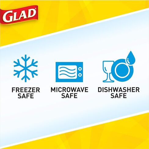 Glad GladWare Matchware Food Storage Containers, Value Pack With Easy Color Match Lids, 20 Piece Set (Pack of 2) - With Glad Lock Tight Seal, BPA Free Containers and Lids in Saudi Arabia