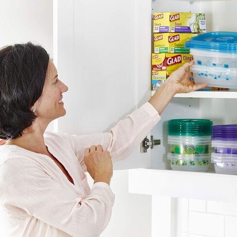 Glad GladWare Matchware Food Storage Containers, Value Pack With Easy Color Match Lids, 20 Piece Set (Pack of 2) - With Glad Lock Tight Seal, BPA Free Containers and Lids in Saudi Arabia