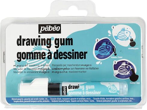 Pebeo MAGIC! Drawing Gum Marker for Kids, Masking Fluid, 4 mm in Kuwait