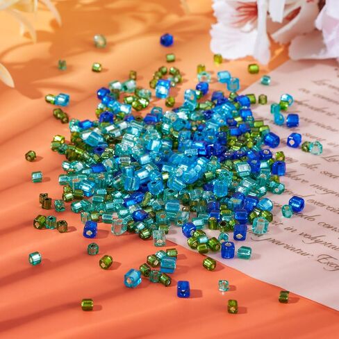 FASHEWELRY 1080Pcs 4mm Turquoise Glass Seed Beads for Craft, Rondelle Crystal Pony Beads Imitation Cat Eye Glass Beads for Bracelets Necklace Earring DIY Jewelry Making in Saudi Arabia