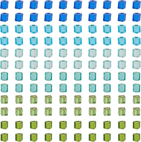 FASHEWELRY 1080Pcs 4mm Turquoise Glass Seed Beads for Craft, Rondelle Crystal Pony Beads Imitation Cat Eye Glass Beads for Bracelets Necklace Earring DIY Jewelry Making in Saudi Arabia