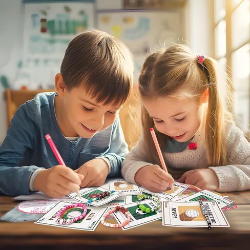 MOVINPE Valentines Day Cards for Girls Classroom Bulk, 24 Pack Friendship Bead Bracelets with Valentines Day Gift Cards, Classroom Prizes, Exchange Gift, Valentine’s Day Cards for Kids School in Kuwait