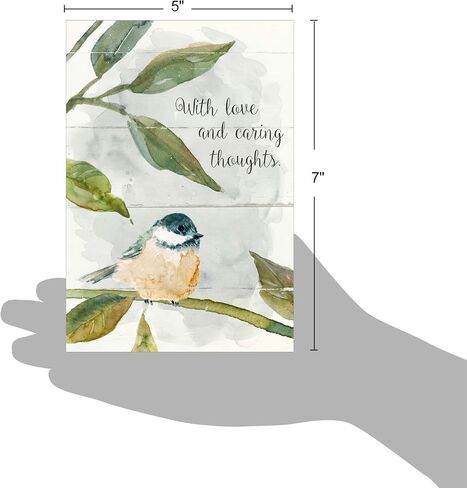 The Best Card Company - Lovely Sympathy Card with Envelope - Deepest Heartfelt Condolences, Love and Prayers - Birds of Encouragement C9144JSMG in Kuwait