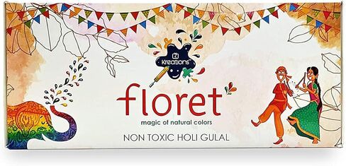 Craftsman 5 Colors × 80 جرامًا كل Floret Herbal Holi Gulal Safe Colors Eco ودية متعددة الألوان هولي من التبرعات ، وحفلات ، و 5 آلاف ماراثون ، ورينجولي ، والمخيمات الصيفية ، والمهرجانات in Kuwait