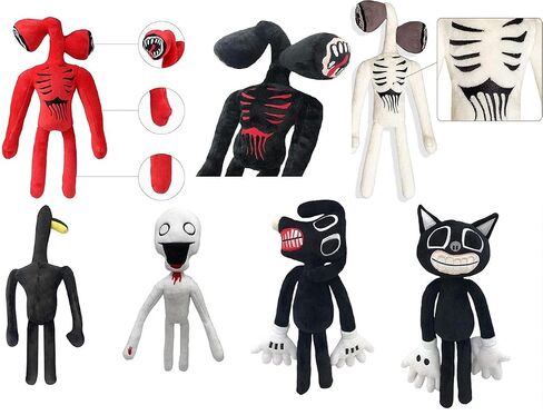 10-Piece Siren Head Plush Toy Set with Cartoon Dog & Cat - Perfect for Home, Party & Birthday Gifts (Blue) in Saudi Arabia