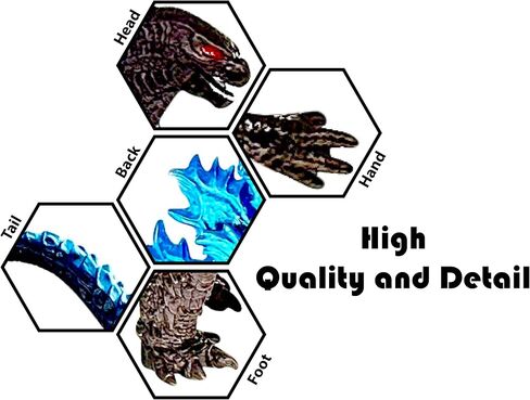 TwCare Godzilla vs. Kong Toy Action Figure: King of The Monsters, Movie Series Movable Joints Soft Vinyl, Travel Bag in Kuwait