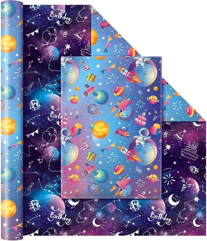 Wernnsai Construction Rapping Paper Roll - 1 Roll 17 "× 33 قدمًا ، ورقة تغليف هدية للبناء للأطفال in Kuwait