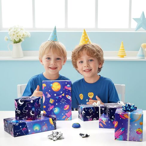 Wernnsai Construction Rapping Paper Roll - 1 Roll 17 "× 33 قدمًا ، ورقة تغليف هدية للبناء للأطفال in Kuwait