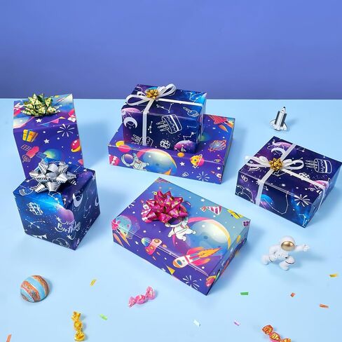 Wernnsai Construction Rapping Paper Roll - 1 Roll 17 "× 33 قدمًا ، ورقة تغليف هدية للبناء للأطفال in Kuwait