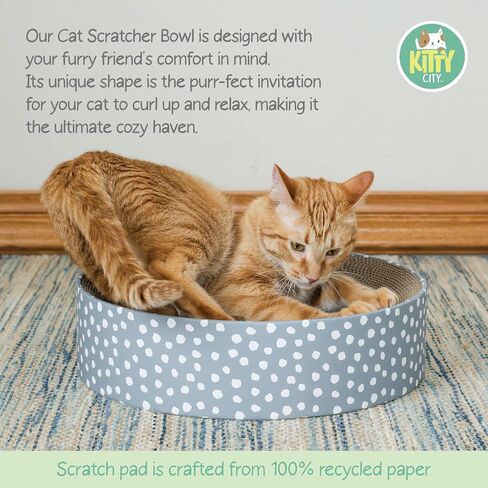 مجموعة Kitty City Cat Jound Round Bed Scratcher ، نمط القط in Saudi Arabia