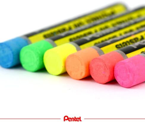 Pentel Fluorescent and Metallic Oil Pastels Set of 12 Assorted Colours, PHN-MF12 in Saudi Arabia