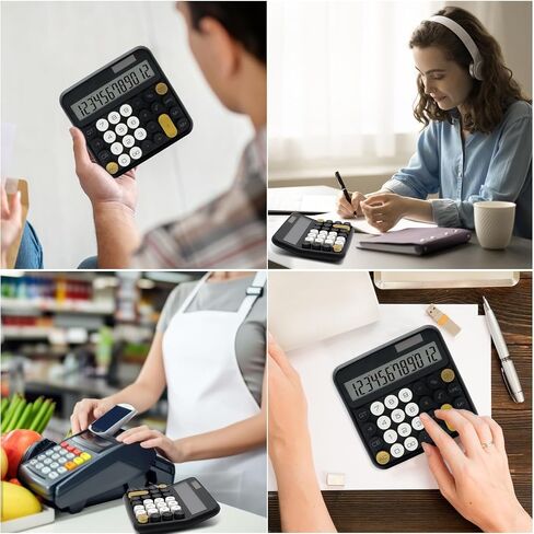 Purple Calculator, UPIHO Standard Calculator 12 Digit with Large LCD Display and Big Buttons,Purple Office Accessories for Women Desk,Cute Calculator for Office,School, Home,Business in Saudi Arabia