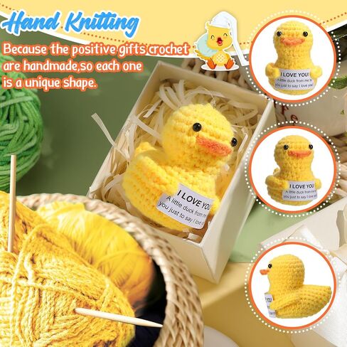 Support Crochet Ducks Gift Funny Emotional Inspiring Cheer Inspirational Crochet Duck Presents Handmade Gift for Mom Women Friend Mothers Birthday Christmas Graduation(Inspirational Duck) in Saudi Arabia