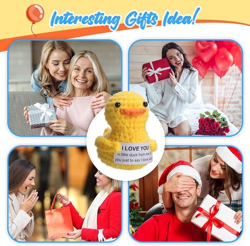 Support Crochet Ducks Gift Funny Emotional Inspiring Cheer Inspirational Crochet Duck Presents Handmade Gift for Mom Women Friend Mothers Birthday Christmas Graduation(Inspirational Duck) in Saudi Arabia