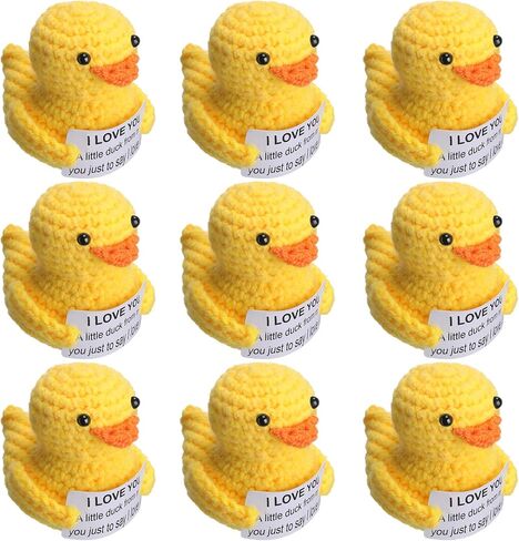 Support Crochet Ducks Gift Funny Emotional Inspiring Cheer Inspirational Crochet Duck Presents Handmade Gift for Mom Women Friend Mothers Birthday Christmas Graduation(Inspirational Duck) in Saudi Arabia