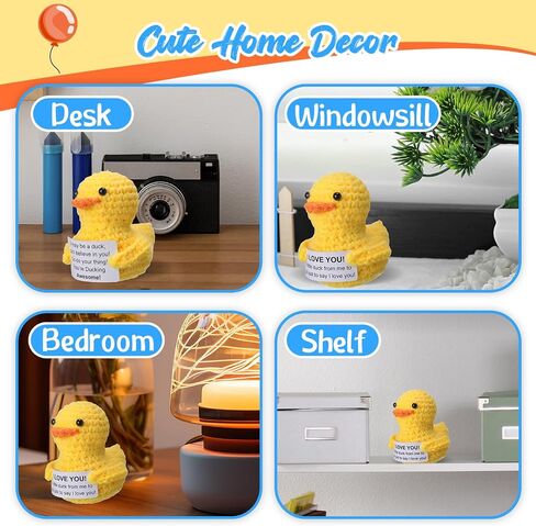 Support Crochet Ducks Gift Funny Emotional Inspiring Cheer Inspirational Crochet Duck Presents Handmade Gift for Mom Women Friend Mothers Birthday Christmas Graduation(Inspirational Duck) in Saudi Arabia