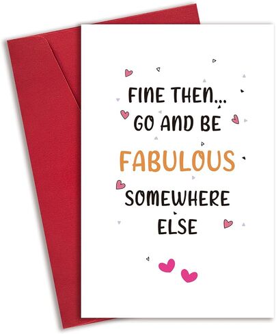 Funny Leaving Card for Coworker Colleague, Cute Farewell Card for Bestie Work, Humor Retirement Going Away Card for Him Her, Fine Be Fabulous Somewhere Else in Saudi Arabia