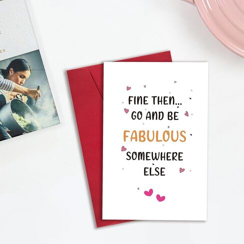 Funny Leaving Card for Coworker Colleague, Cute Farewell Card for Bestie Work, Humor Retirement Going Away Card for Him Her, Fine Be Fabulous Somewhere Else in Saudi Arabia