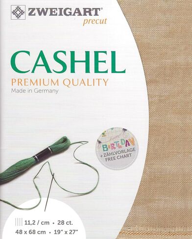 Precut Zweigart Cashel 28 Count Flax 3281/52. Needlework Canvas, Cross Stitch Fabric, Embroidery Canvas 100% Linen in Kuwait