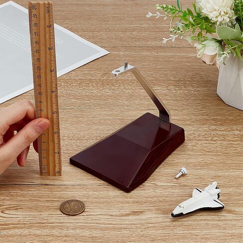 FINGERINSPIRE Model Plane Display Stand (No Plane) 5.6x3.2x5.5 inch Dark Red 1:400 Aircraft Model Storage Stand Metal Display Rod Without Airplane for 30-50cm Model Aircraft in Saudi Arabia