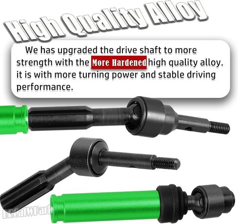 Drive Shaft Axles Upgrades Part for 1/10 Slash 4X4 VXL/Rustler 4X4 VXL/Stampede 4WD VXL,RC Steel #45 Front & Rear 4Pcs Driveshafts CVD w/Hex Hops Up,Navy Blue in Kuwait