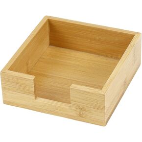 MultiBey Wooden Bamboo Sticky Note Pad Holder for Desk, Memo Holder Paper Dispenser, Desktop Accessories Organizer for Office School Home
