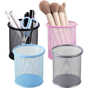 حامل القلم Marte Vanci Mesh Pencil Pender للمكتب Metal Pencil Cup Holder Sktop Pencil Marker Organizer for Home Office Multicolor 4 Packs