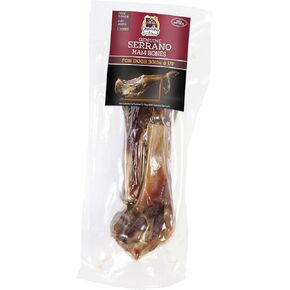Genuine Serrano Ham Bone, 100% Natural, Dry Aged, for Medium Sized Dogs, Pack of 1