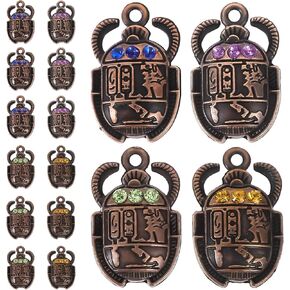 SEWACC Scarab Charms 40pcs Scarab Pendant Alloy Bulk Earrings Beetle Charm