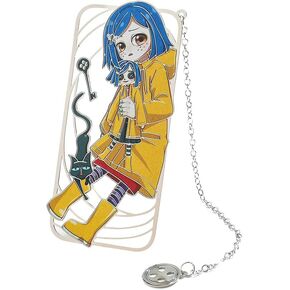 The Secret Door Movie Series Bookmark for Book Lover Gifts - Horror Movie Figure Metal Bookmarks Book Page Marker, Fans Collection Gifts Learning Office Reading Supplies Stationery (Cora-line Cat)