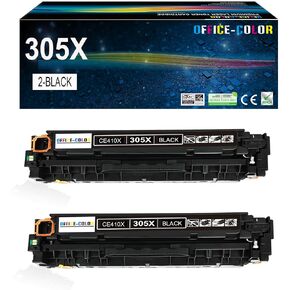 305A 305X Black High-Capacity CE410X Toner Cartridge Replacement for HP Laserjet Pro 400 Color M451dn M451nw M451dw MFP M475dw M475dn Pro 300 M375nw (2 Pack)