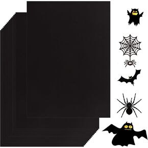 200 Sheets Black Cardstock Paper, 8 x 11 Inch Black Cardstock, 200g Black Printer Card Stock, Heavy Construction Paper for DIY Card Making Printing Craft Drawing Scrapbooking Cutting