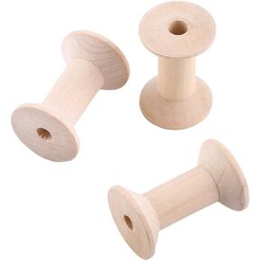 Wood Spools for Crafts and Unfinished Wood Ornaments by Woodpeckers Wooden Empty Spool Empty Thread Spools Empty Sewing Spools Color Sewing Bobbins Sewing Thread Ribbon Holder