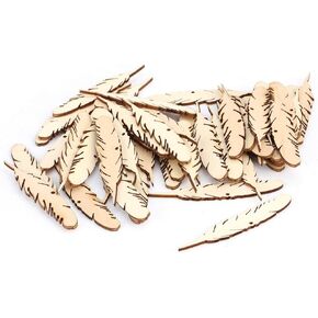 50 Pcs Wood, Wooden Shape Embellishment Crafts for Weddings Party DecorationUnfinished Wood